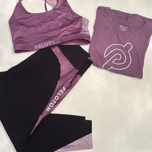 Peloton tank, bra, & leggings set